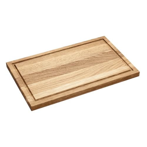 Holzschneidebrett rechteckig mittel, Schneidebrett für die Küche, aus robuster Eiche, Maße: 40 x 25 x 2 cm, Holz-Leute von Holz-Leute