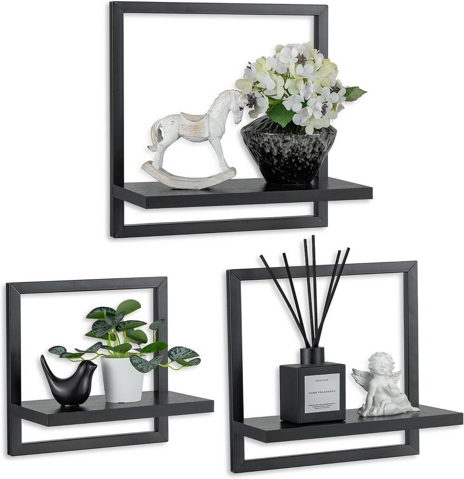 Holz Lichter Wandregal 3‑tlg. Floating Wandregal – Holz & Metall, modern geom. Design, 3-tlg., Schweberegal aus Holz+Metall – platzsparend, vielseitig, langlebig Holz Lichter Wandregal 3‑tlg. Floating Wandregal – Holz & Metall, modern geom. Design, 3-tlg., Schweberegal aus Holz+Metall – platzsparend, vielseitig, langlebig von Holz Lichter