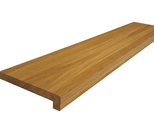 Holz-Projekt-Summer Fensterbank Eiche Massivholz Treppenstufe Renovierungsstufe Trittstufe Maßanfertigung (25 x 110cm, Oberfläche geölt) von Holz-Projekt-Summer
