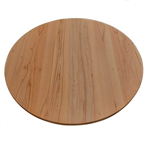 Holz-Projekt-Summer Tischplatte Kernbuche massiv rund Holztischplatte für Stehtisch Bistrotisch (Oberfläche geölt mit Hartwachsöl, Durchm.: 90cm) von Holz-Projekt-Summer