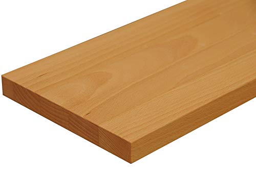 Wandbord Wandboard Design Livingboard Regal massiv Holz - Verschiedene Holzarten wählbar - Tiefe:20cm Dicke:25mm (Buche, 50cm) von Holz-Projekt-Summer