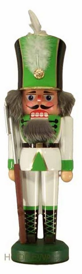 Holz- und Drechslerwaren Legler Nussknacker Nussknacker Soldat weiß Höhe 26cm NEU, Mit Feder, handbemalt, freistehend von Holz- und Drechslerwaren Legler