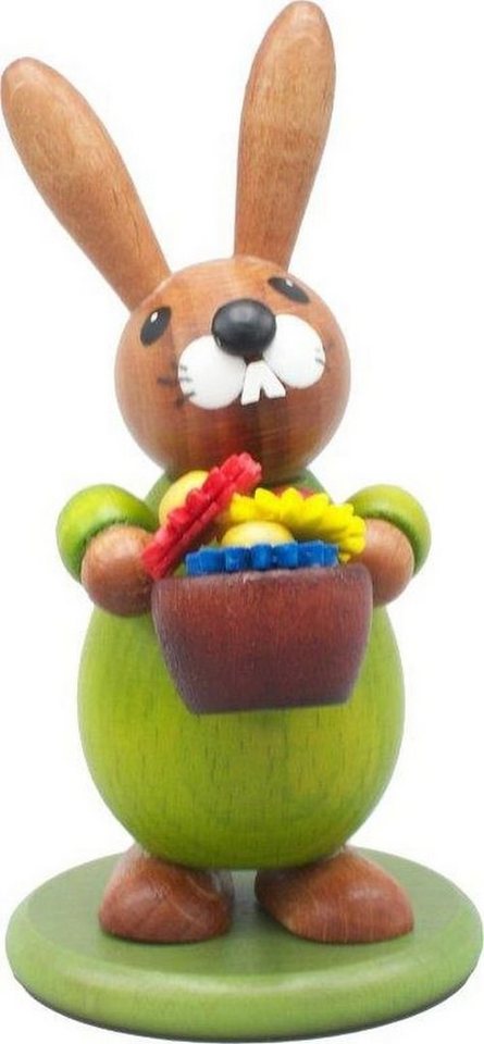 Holz- und Drechslerwaren Legler Osterhase Osterdekoration Osterhase mit Blumen bunt Höhe 9cm NEU von Holz- und Drechslerwaren Legler
