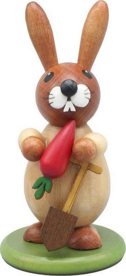 Holz- und Drechslerwaren Legler Osterhase Osterdekoration Osterhase mit Möhre natur Höhe 9cm NEU von Holz- und Drechslerwaren Legler