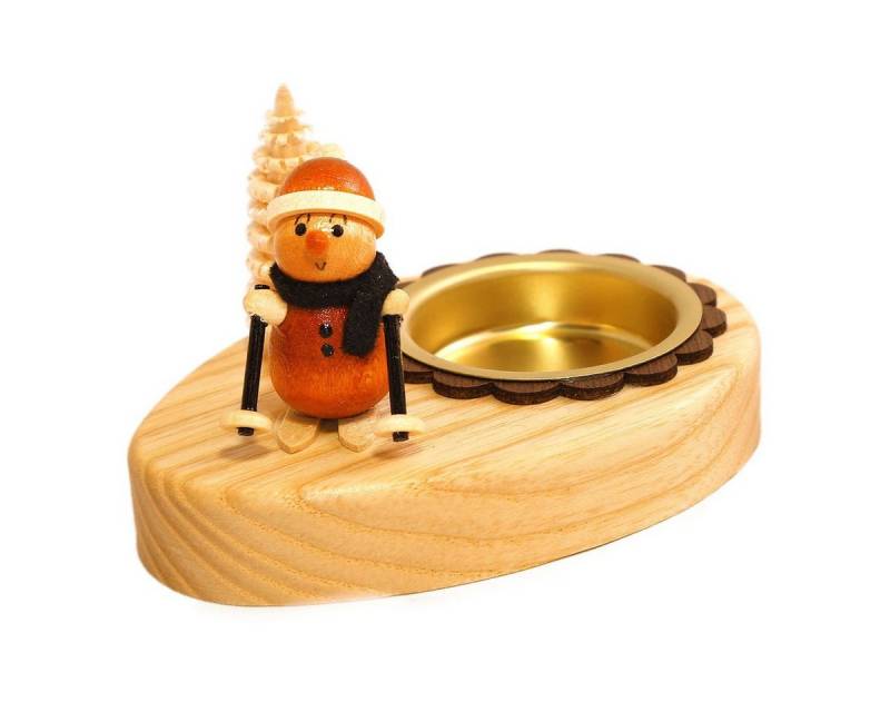 Holz- und Drechslerwaren Legler Teelichthalter Teelichthalter Skifahrer von Holz- und Drechslerwaren Legler