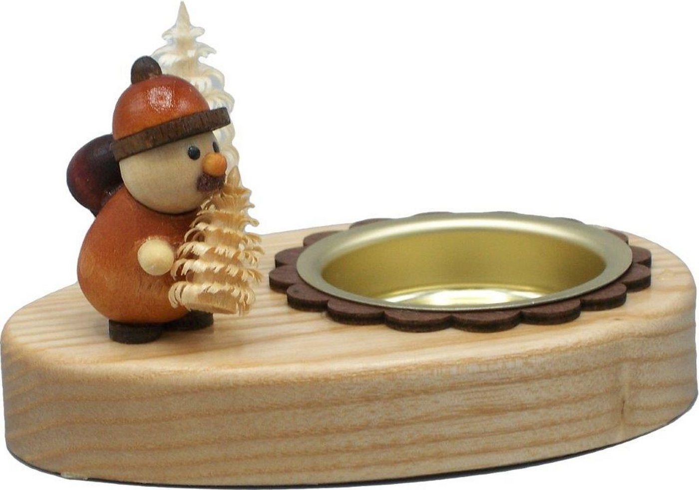 Holz- und Drechslerwaren Legler Teelichthalter Teelichthalter Baumdieb Höhe 5cm NEU von Holz- und Drechslerwaren Legler