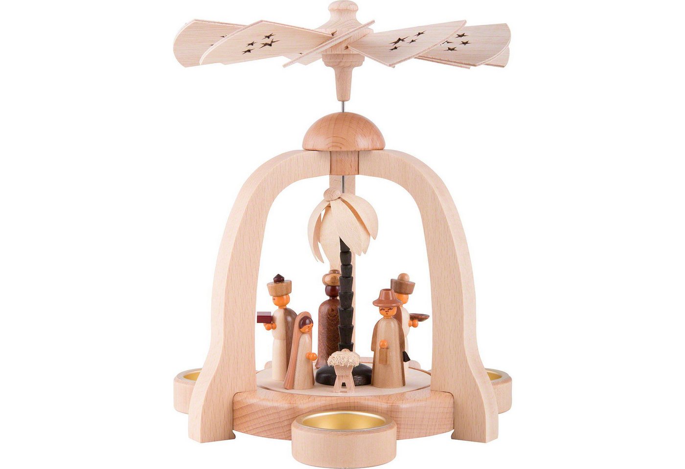 Holz- und Drechslerwaren Legler Weihnachtspyramide 1-stöckige Pyramide Christi Geburt (22cm) von HoDreWa Legler von Holz- und Drechslerwaren Legler