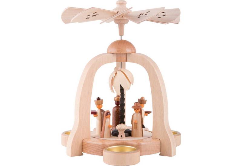 Holz- und Drechslerwaren Legler Weihnachtspyramide 1-stöckige Pyramide Christi Geburt (22cm) von HoDreWa Legler von Holz- und Drechslerwaren Legler