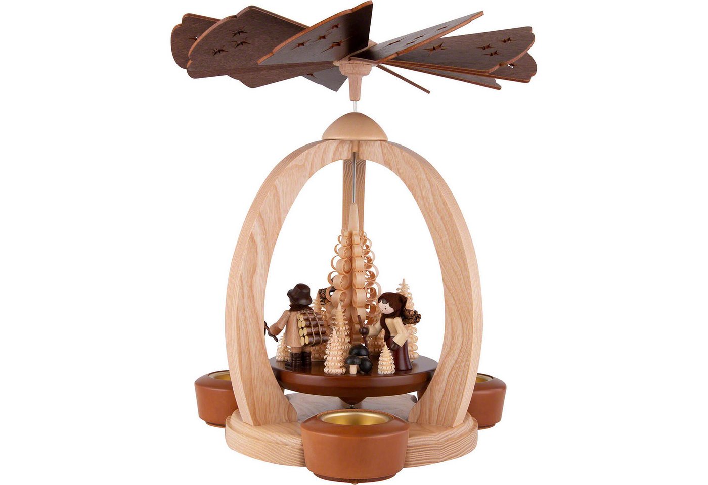 Holz- und Drechslerwaren Legler Weihnachtspyramide 1-stöckige Pyramide Waldleute (30cm) von HoDreWa Legler von Holz- und Drechslerwaren Legler