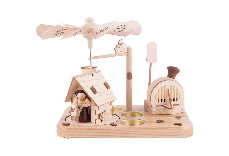 Holz- und Drechslerwaren Legler Weihnachtspyramide 1-stöckige Räucherpyramide Hänsel und Gretel (18cm) von HoDreWa Legler von Holz- und Drechslerwaren Legler