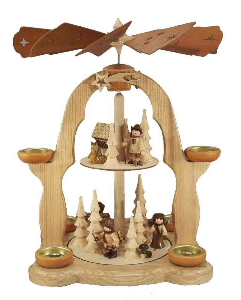Holz- und Drechslerwaren Legler Weihnachtspyramide Pyramide Waldleute doppelstöckig mit Teelichter, Hergestellt im Erzgebirge - Made in Germany Holz- und Drechslerwaren Legler Weihnachtspyramide Pyramide Waldleute doppelstöckig mit Teelichter, Hergestellt im Erzgebirge - Made in Germany von Holz- und Drechslerwaren Legler