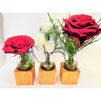 Blumenvase, Kirschholz, "Landhausstil", Holz, Vase, Holzvase von HolzAlf