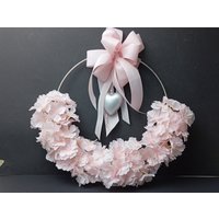 Türkranz Türdeko Türschmuck Blumenring Loop Muttertag Geschenk Valentinstag Frühlingskranz in Rosa von HolzBlumeKreationen