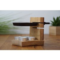 Mobiles Solo-Raclette | Weinfassdaube In - Und Outdoor Demontierbar Inkl. Pfännchen von HolzDesignWolf