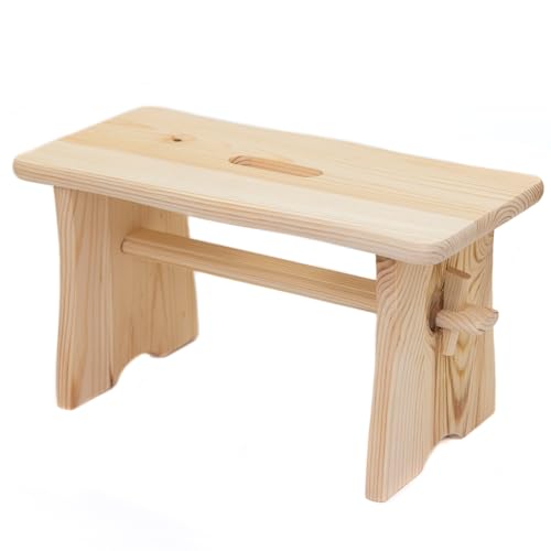 HolzFee Fußbank 40 cm Hocker Kiefernholz Tritthocker, Schemel, Hütsche Holz von HolzFee