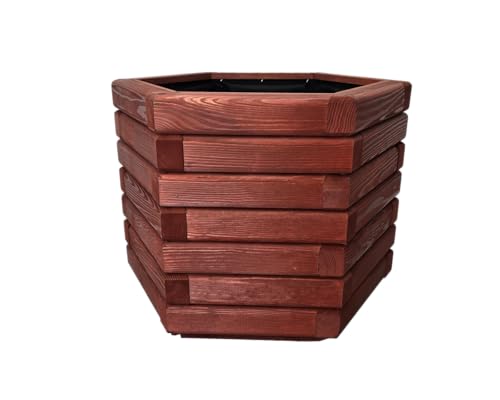 HolzGarden Pflanzkübel Holz 50x40x43 cm Imprägniert Farbe Rot Wetterfest Blumenkasten Blumentopf Groß Außen Balkon Garten Pflanzkasten Sechseck 57l Serie FORNEA HolzGarden Pflanzkübel Holz 50x40x43 cm Imprägniert Farbe Rot Wetterfest Blumenkasten Blumentopf Groß Außen Balkon Garten Pflanzkasten Sechseck 57l Serie FORNEA von HolzGarden