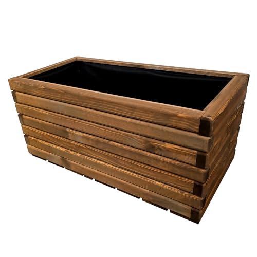 HolzGarden Pflanzkübel Holz 80x40x40 cm Imprägniert Farbe Teak Wetterfest Blumenkasten Blumentopf Groß Außen Balkon Garten Pflanzkasten Outdoor 88l Serie FORNEA HolzGarden Pflanzkübel Holz 80x40x40 cm Imprägniert Farbe Teak Wetterfest Blumenkasten Blumentopf Groß Außen Balkon Garten Pflanzkasten Outdoor 88l Serie FORNEA von HolzGarden