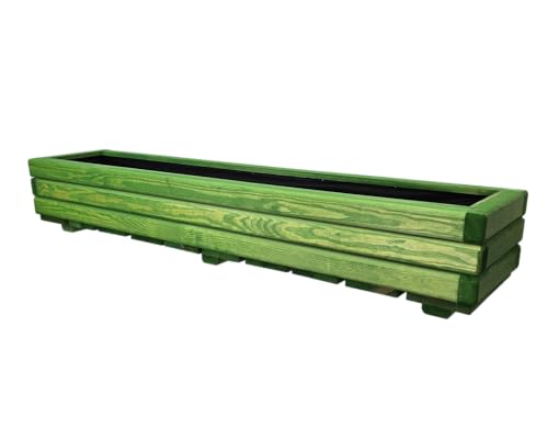 HolzGarden Pflanzkübel Holz Rechteckig 118x20x25 cm Imprägniert Farbe Akazie Wetterfest Blumenkasten Blumentopf Groß Außen Balkon Garten Pflanzkasten Füllung aus Gartenvlies 32l Serie FORNEA HolzGarden Pflanzkübel Holz Rechteckig 118x20x25 cm Imprägniert Farbe Akazie Wetterfest Blumenkasten Blumentopf Groß Außen Balkon Garten Pflanzkasten Füllung aus Gartenvlies 32l Serie FORNEA von HolzGarden