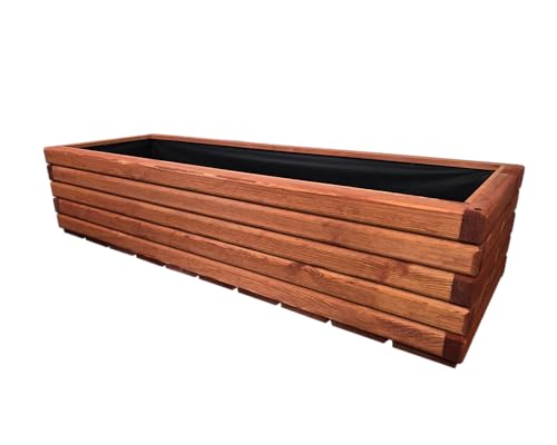 HolzGarden Pflanzkübel Holz Rechteckig 118x30x40 cm Imprägniert Farbe Mahagoni Wetterfest Blumenkasten Blumentopf Groß Außen Balkon Garten Pflanzkasten Outdoor 95l Serie FORNEA HolzGarden Pflanzkübel Holz Rechteckig 118x30x40 cm Imprägniert Farbe Mahagoni Wetterfest Blumenkasten Blumentopf Groß Außen Balkon Garten Pflanzkasten Outdoor 95l Serie FORNEA von HolzGarden
