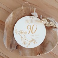 Geburtstagsschild Geburtstag |Geburtstagsgeschenk | Holzschild Zum Geburtstag| Runder Geschenk Personaöisiertes von HolzHerzLiebe
