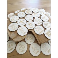 Holzschilder Für Trofast/ Regalsystem Beschriftung, Schilder Organisation, Spielzeug Symbole, Montessori, Kinderzimmerdekoration von HolzHerzLiebe