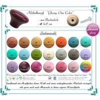 Möbelknopf - Glänzend Wunschfarbe Variante "Glossy One Color" Möbelknauf Holz Buche Uni Handbemalt Einfarbig Seidenglanz von HolzReiz