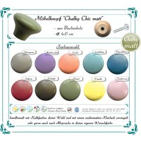Möbelknopf - Matt Kreidefarben Variante "Chalky Chic" Möbelknauf Holz Buche Uni Handbemalt Einfarbig Seidenmatt Möbelknopf - Matt Kreidefarben Variante "Chalky Chic" Möbelknauf Holz Buche Uni Handbemalt Einfarbig Seidenmatt von HolzReiz