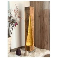 Modern Rustikale Led Altholz Balken Stehlampe Mit Goldenem Lichtfall, Upcycling Modern Rustikale Led Altholz Balken Stehlampe Mit Goldenem Lichtfall, Upcycling von HolzStueckl