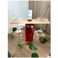 Personalisierbarer Weinbuttler, Weinglashalter, Glashalter Aus Eiche Oder Esche von HolzStueckl