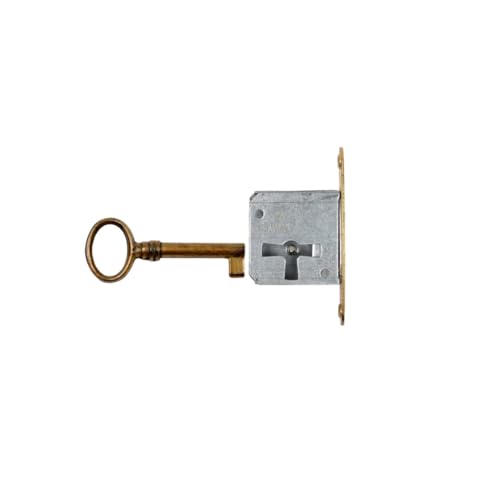 Holzando Möbelschloss Einsteckschloss mit Schlüssel 001200-3013.01 Links - Dornmaß 25mm- Halmlänge 42mm von Holzando