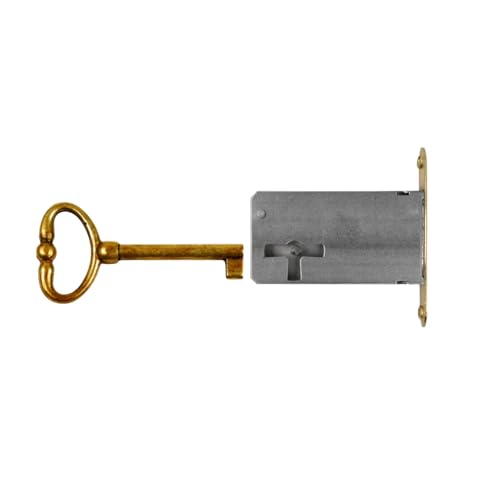 Holzando Möbelschloss Einsteckschloss mit Schlüssel 001200-3014 Rechts - Dornmaß 35mm - Halmlänge 42mm von Holzando