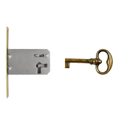 Holzando Möbelschloss Einsteckschloss mit Schlüssel 02.4014-3011 Rechts - Dornmaß 45mm - Halmlänge 32mm von Holzando