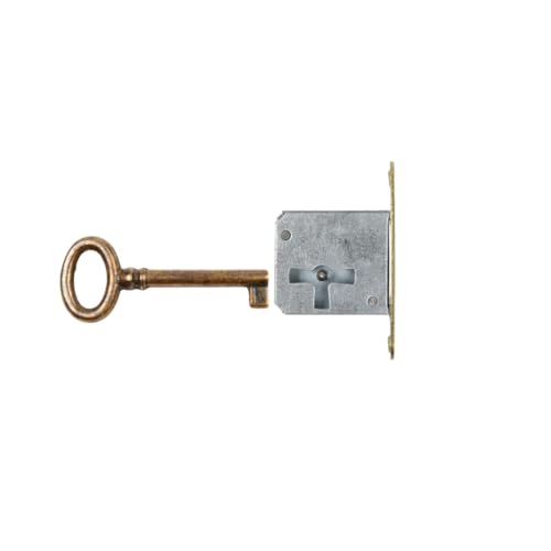 Holzando Möbelschloss Einsteckschloss mit Schlüssel Links - Dornmaß 25mm - Halmlänge 42mm von Holzando