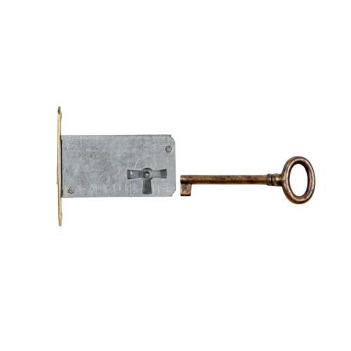 Holzando Möbelschloss Einsteckschloss mit Schlüssel Links - Dornmaß 70mm - Halmlänge 45mm von Holzando