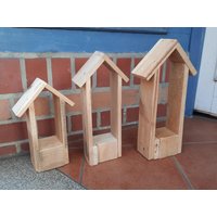 Holzhaus Rustikal Naturbelassen - Als Windlicht Landhausstil Garten Deko Zum Basteln, Bemalen, Holzhäuser Für Innen Und Außen von HolzatelierTS