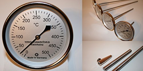 500°C Backofenthermometer Thermometer für Pizzaofen Holzbackofen 600 mm Schaftlänge incl. Führungshülse von Holzbackofen-Welt