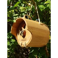 Vogelkasten, Nistkasten Aus Einem Baumstamm Gefertigt - Eine Holzröhre Mit Schöner Holzmaserung Und Einer Einzigartigen Struktur von HolzbauBohse