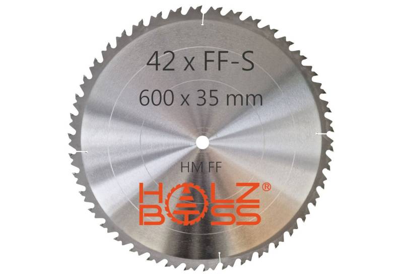 Holzboss® Sägeblatt NEUHEIT " Nagelfest mit Spanabweiser " HM-Sägeblatt FF-S 600x35mm von Holzboss®