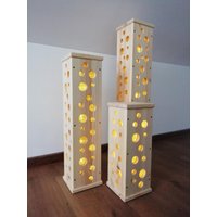 Holzlaterne, Bodenlampe, Holzdeko, Dekosäule, Stehlampe, Geschenkidee Holzlaterne, Bodenlampe, Holzdeko, Dekosäule, Stehlampe, Geschenkidee von HolzdekoVonBenedikt