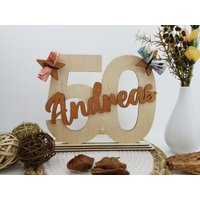 Personalisiertes Geschenk 50. Geburtstag von HolzdekoVonBenedikt