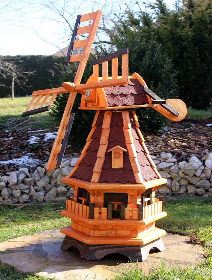 Holzdekoladen Deko-Windrad Gartenwindmühle, Windmühlen, Handarbeit mit Solar Typ 17.1 von Holzdekoladen