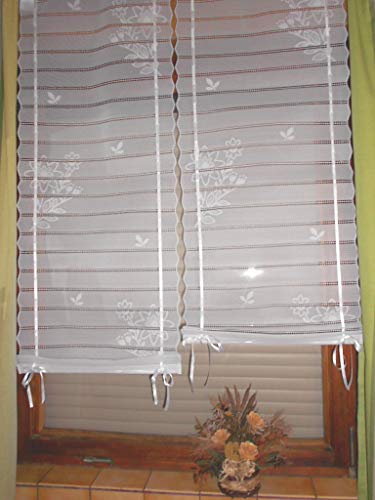 Gardine Raffrollo Raffgardine 2er Set weiß mit Beschwerungsstange Gardine Raffrollo Raffgardine 2er Set weiß mit Beschwerungsstange von Holzdrehteile