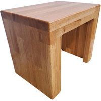 Hocker Fußbank Eiche Massivholz Sitzhocker Ständer Säule Bank von Holzena