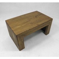 Holzbank Fußbank Massivholz Eiche Rustikal Ständer Yogabank Meditationsbank Sitzhocker von Holzena