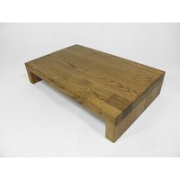 Sofatablett Fußhocker Holzbank Schemel Ritsche Eiche Rustikal Hocker Sitzbank Ständer Fußbank von Holzena