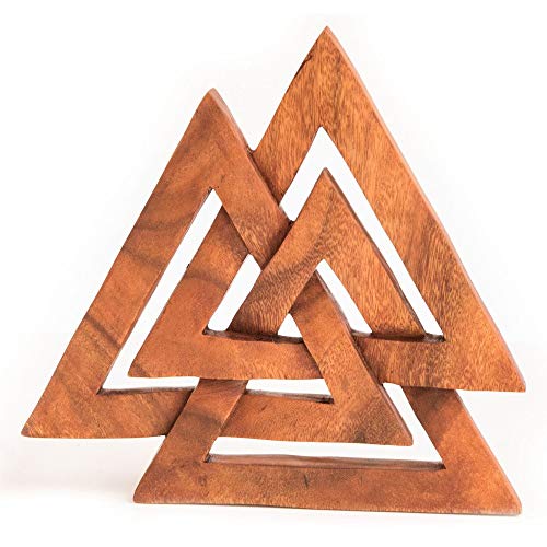 Wandbild Wandschmuck Wand Deko Valknut Wotansknoten - aus Holz von Holzenplotz