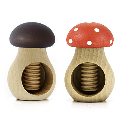 Holzfee Nussknacker Duo Set Nussknackerpilz (Pilz D + F) von Holzfee
