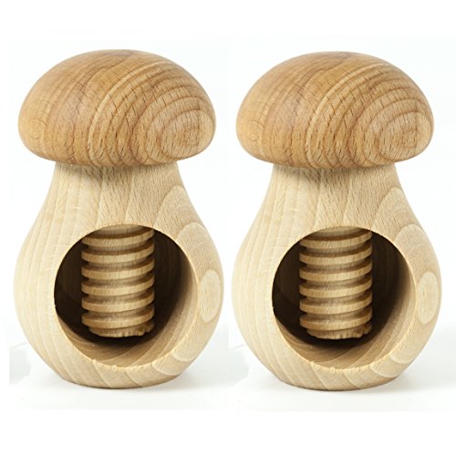 HolzFee Nussknacker Duo Set Nussknackerpilz (Pilz H + H) von Holzfee