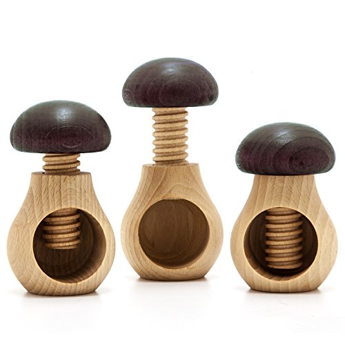 HolzFee Nussknacker Trio Set (Pilz D+D+D) von Holzfee