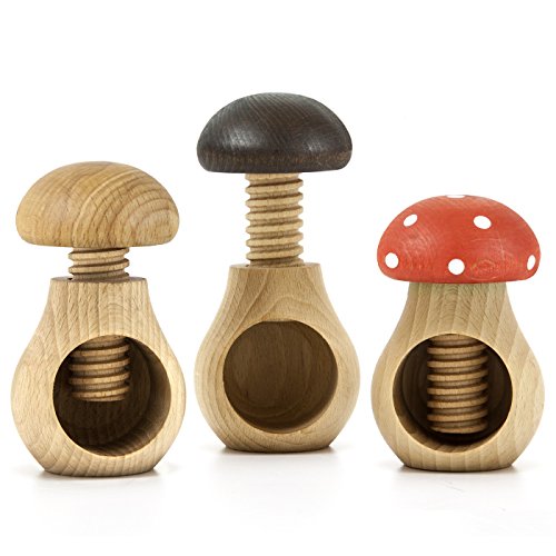 HolzFee Nussknacker Trio Set (Pilz H+D+F) von Holzfee
